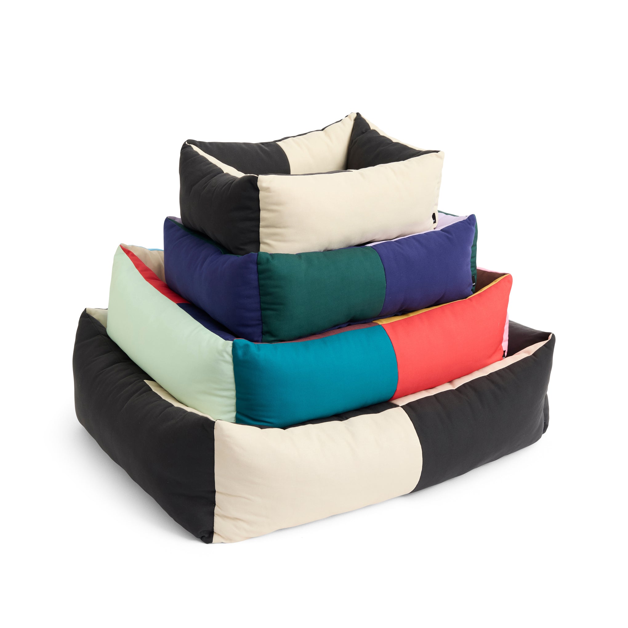 HAY Dog Bed in Recycled Polyester - Green/ Lavender/ Blue