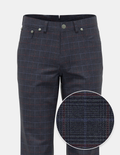 Charcoal Multi Glen Plaid Five Pocket