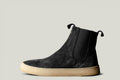 Chelsea Sneaker Boots . Off Black Suede