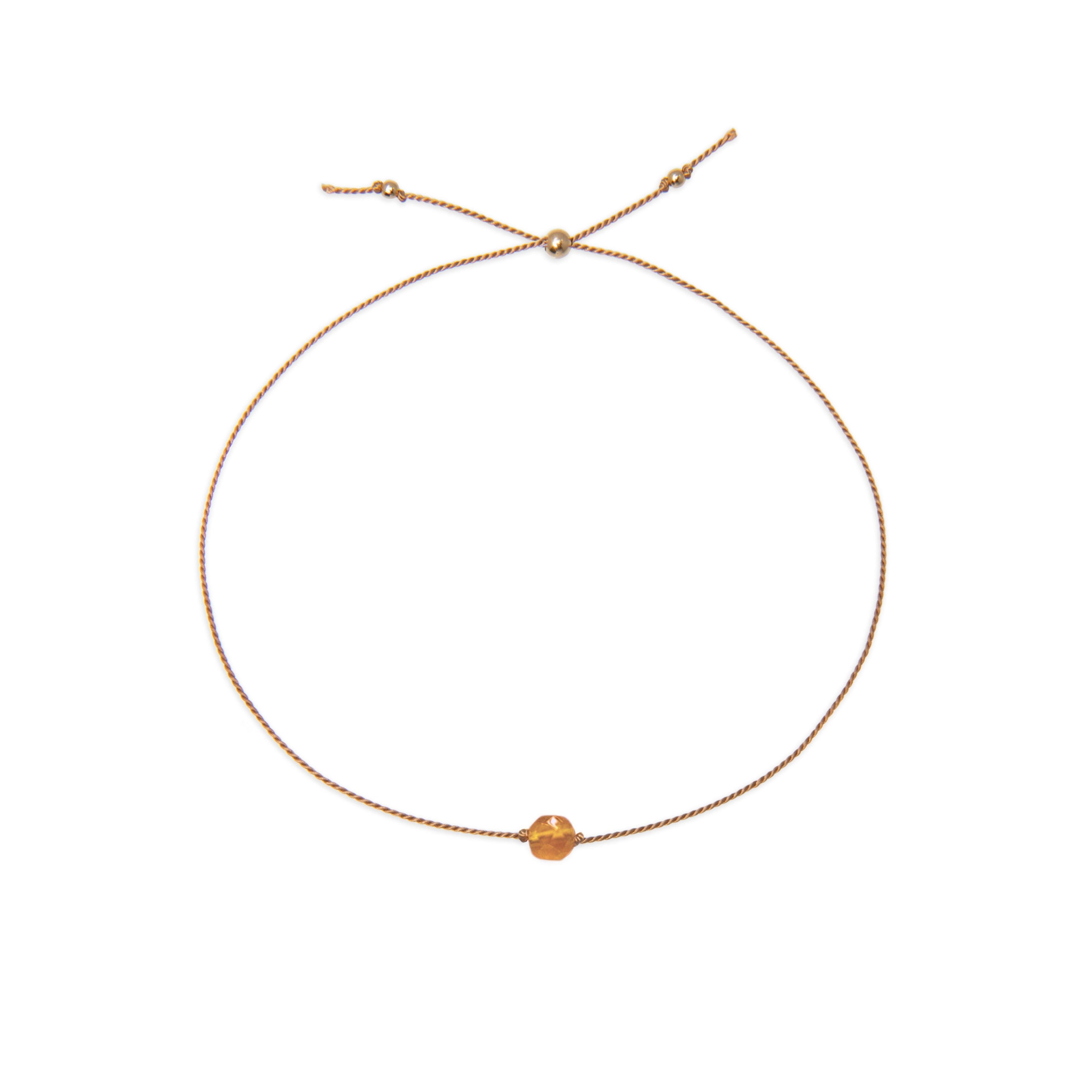 November Birthstone Wishing Bracelet with Citrine Gem