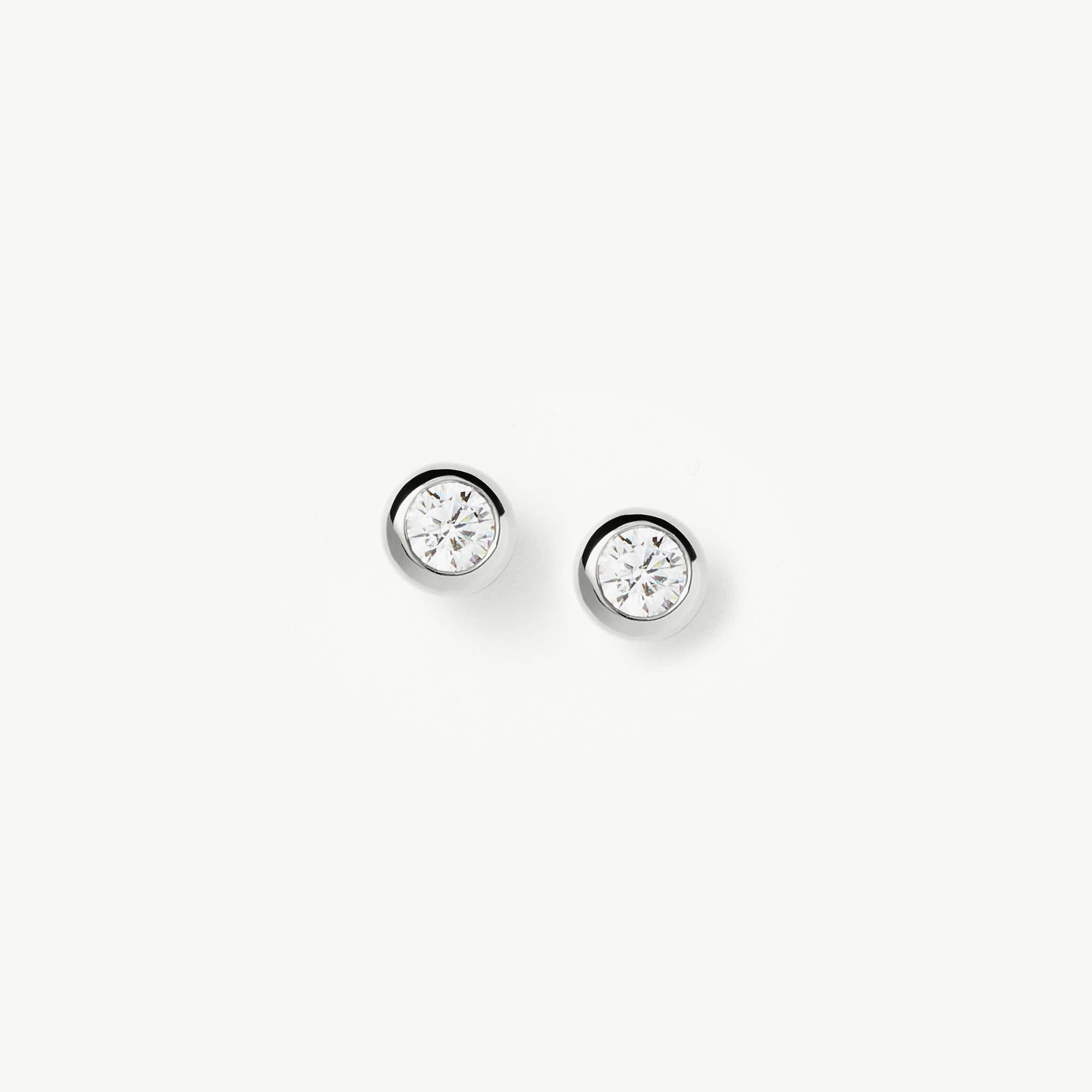 Classic Stone Stud Earrings | Sterling Silver