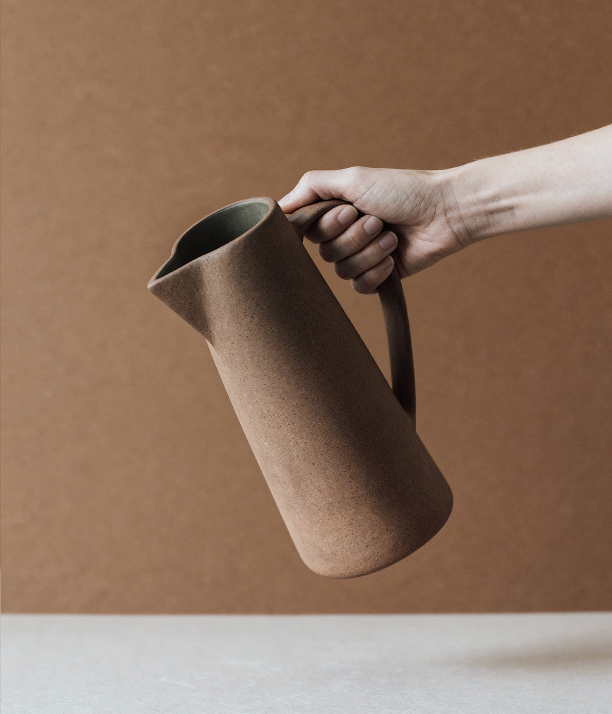 Handcrafted Ceramic Tall Pitcher
