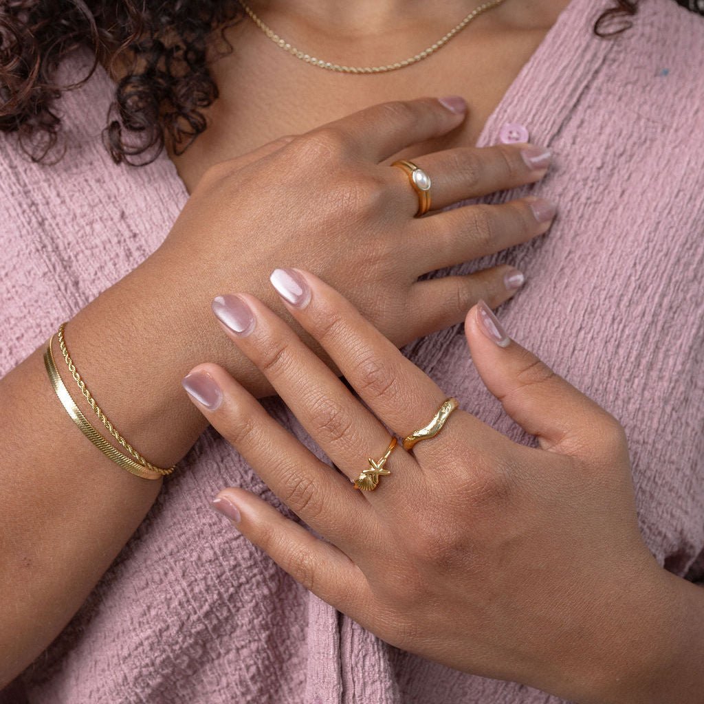 Modern Wavy Ring
