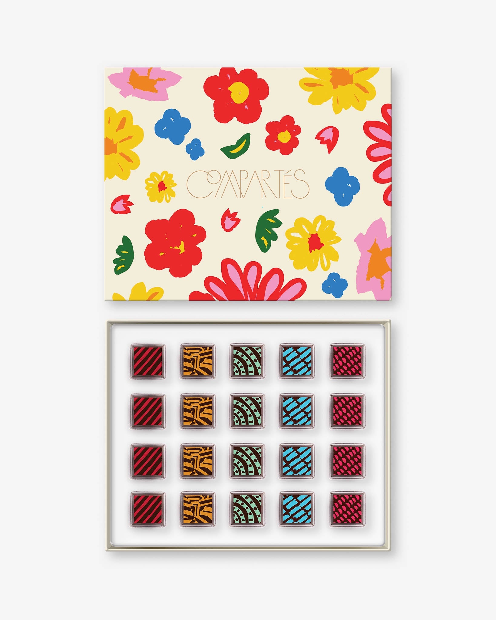 20 Pc Vegan Chocolate Gift Box - Floral Print