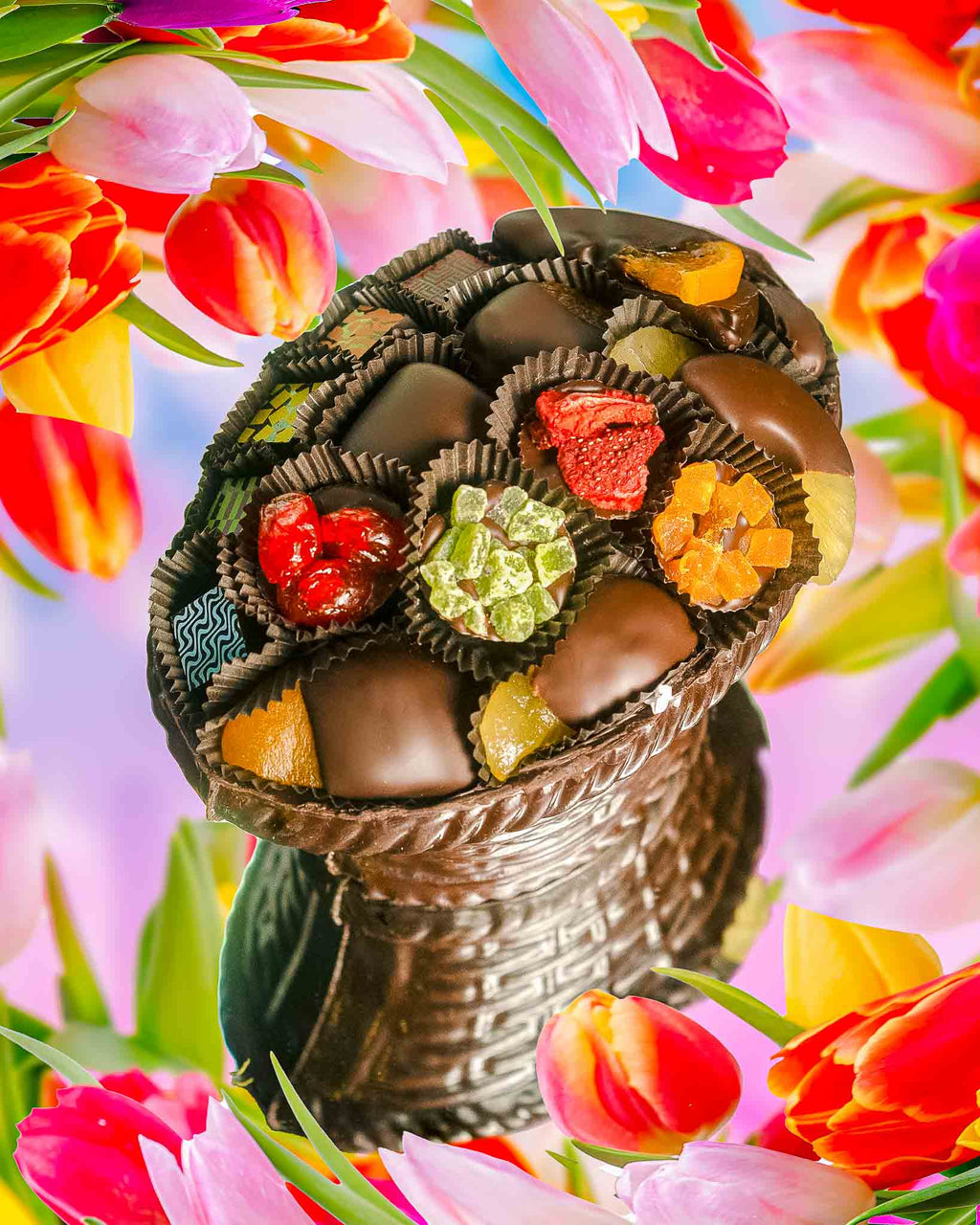 Edible Chocolate Basket - Chocolate Oval