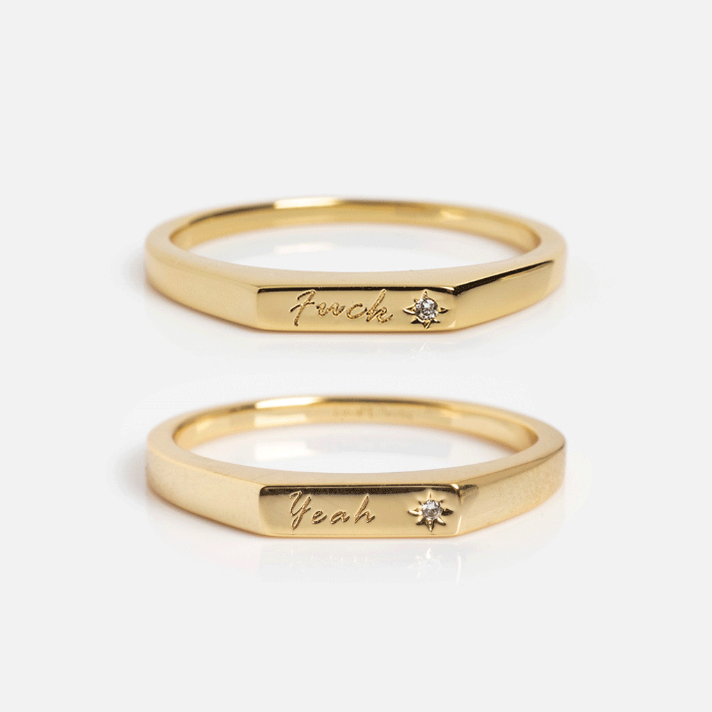 Tiny Conversation Stacking Ring