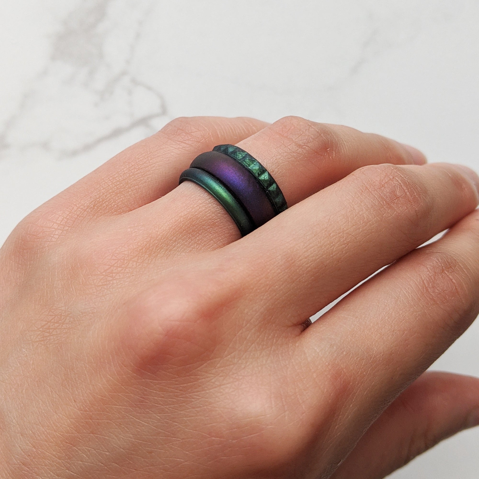 Cosmic Purple Breathable Silicone Ring