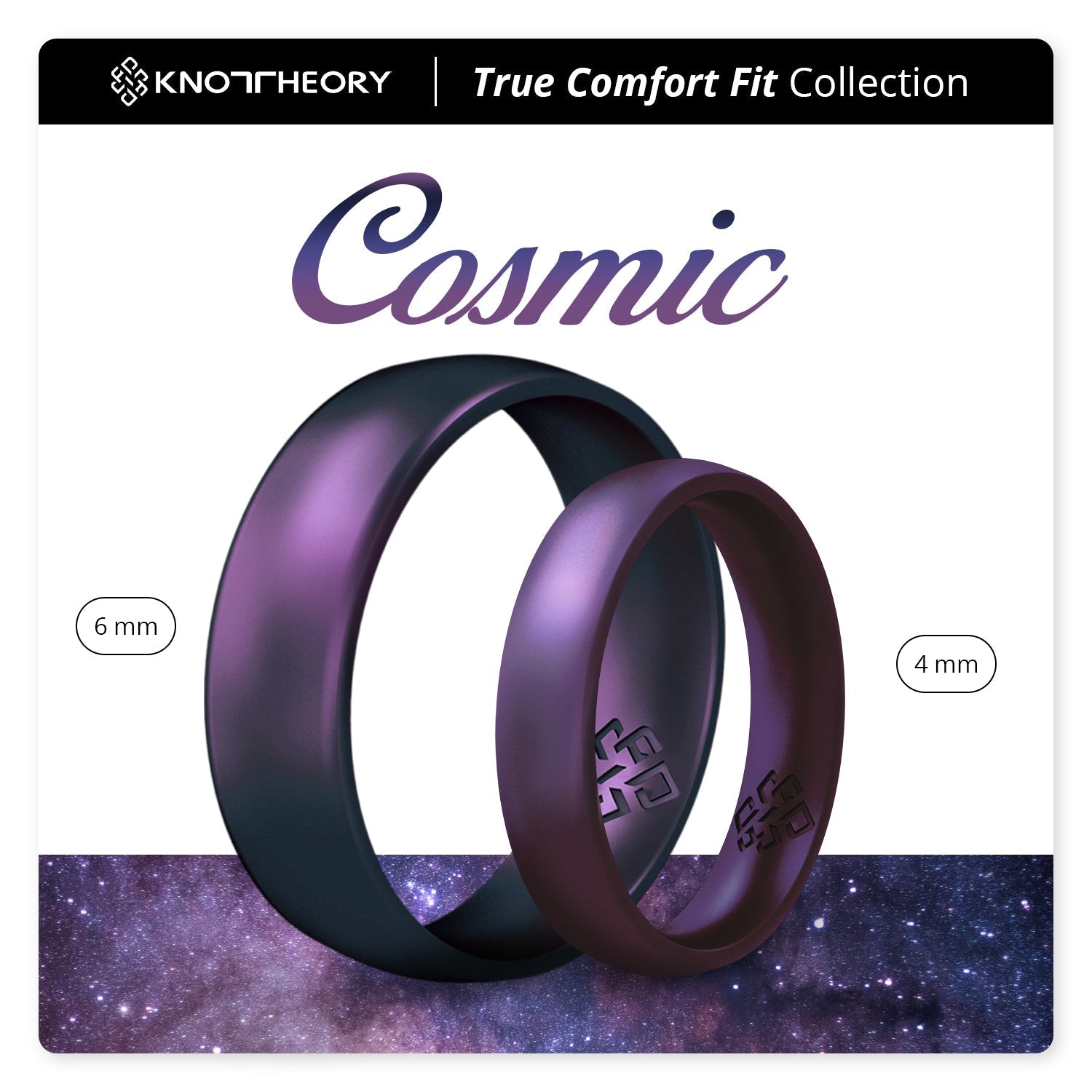 Cosmic Purple Breathable Silicone Ring