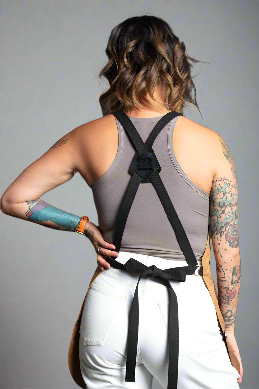 Denim Bartender Apron - Charcoal Grey