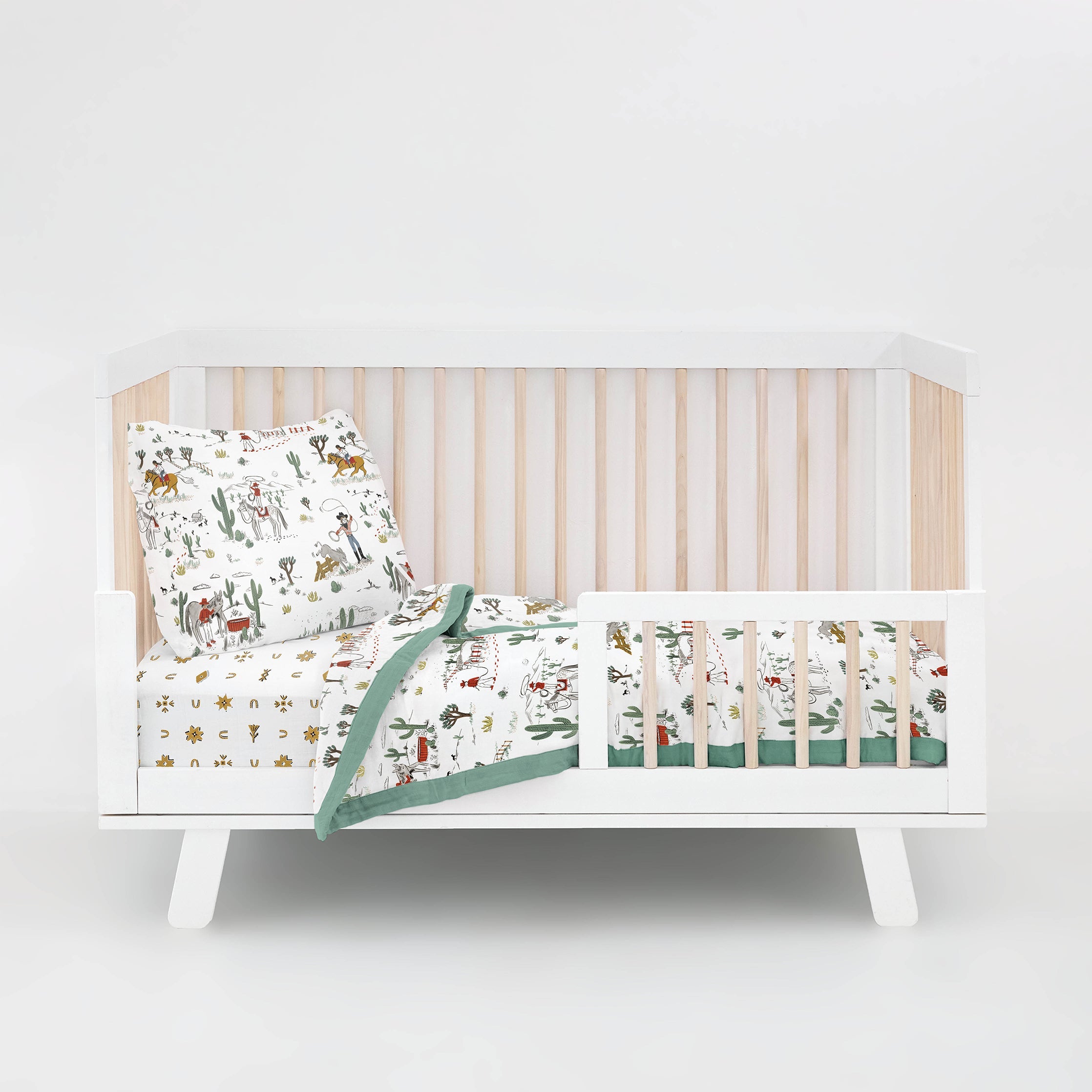 Cotton Muslin Toddler Bedding 3 Piece Set - Cowpoke