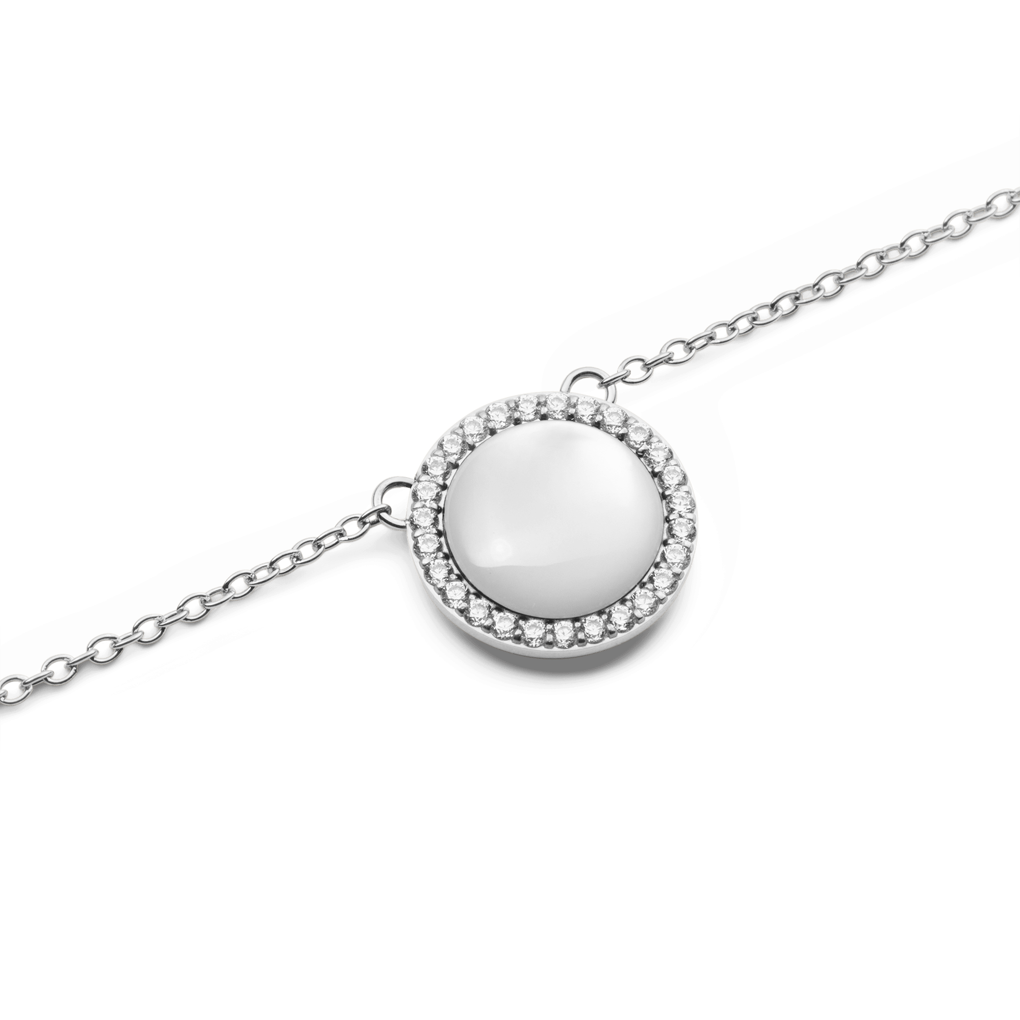 Audrey Necklace Mother of Pearl Silver