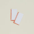 Scalloped Edge Linen Napkin, Set of 2 - Orange