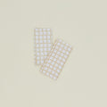 Hand Block Grid Napkin, Set of 2 - Tan
