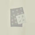 Cross Knit Throw - Light Grey