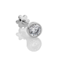 Cubic Zirconia Threaded Stud Earring With Titanium Backing