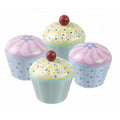Set of 4 Wooden Cupcakes