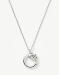 Curly Molten Initial Pendant Necklace - O | Sterling Silver