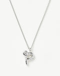 Curly Molten Initial Pendant Necklace - P | Sterling Silver