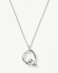 Curly Molten Initial Pendant Necklace - Q | Sterling Silver