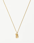 Curly Molten Mini Initial Necklace - B | 18ct Gold Vermeil