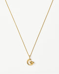 Curly Molten Mini Initial Necklace - G  | 18ct Gold Vermeil