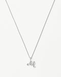 Curly Molten Mini Initial Necklace - M | Sterling Silver