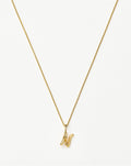 Curly Molten Mini Initial Necklace - N | 18ct Gold Vermeil