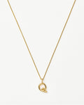 Curly Molten Mini Initial Necklace - Q | 18ct Gold Vermeil