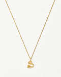 Curly Molten Mini Initial Necklace - S | 18ct Gold Vermeil