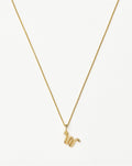 Curly Molten Mini Initial Necklace - W | 18ct Gold Vermeil