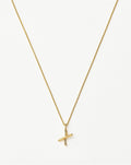 Curly Molten Mini Initial Necklace - X | 18ct Gold Vermeil