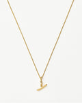 Curly Molten Mini Initial Necklace - Y | 18ct Gold Vermeil