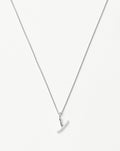 Curly Molten Mini Initial Necklace - Y | Sterling Silver