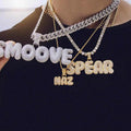 Custom Name Plate Bubble Font