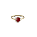 Audrey Ring  Red Agathe Gold