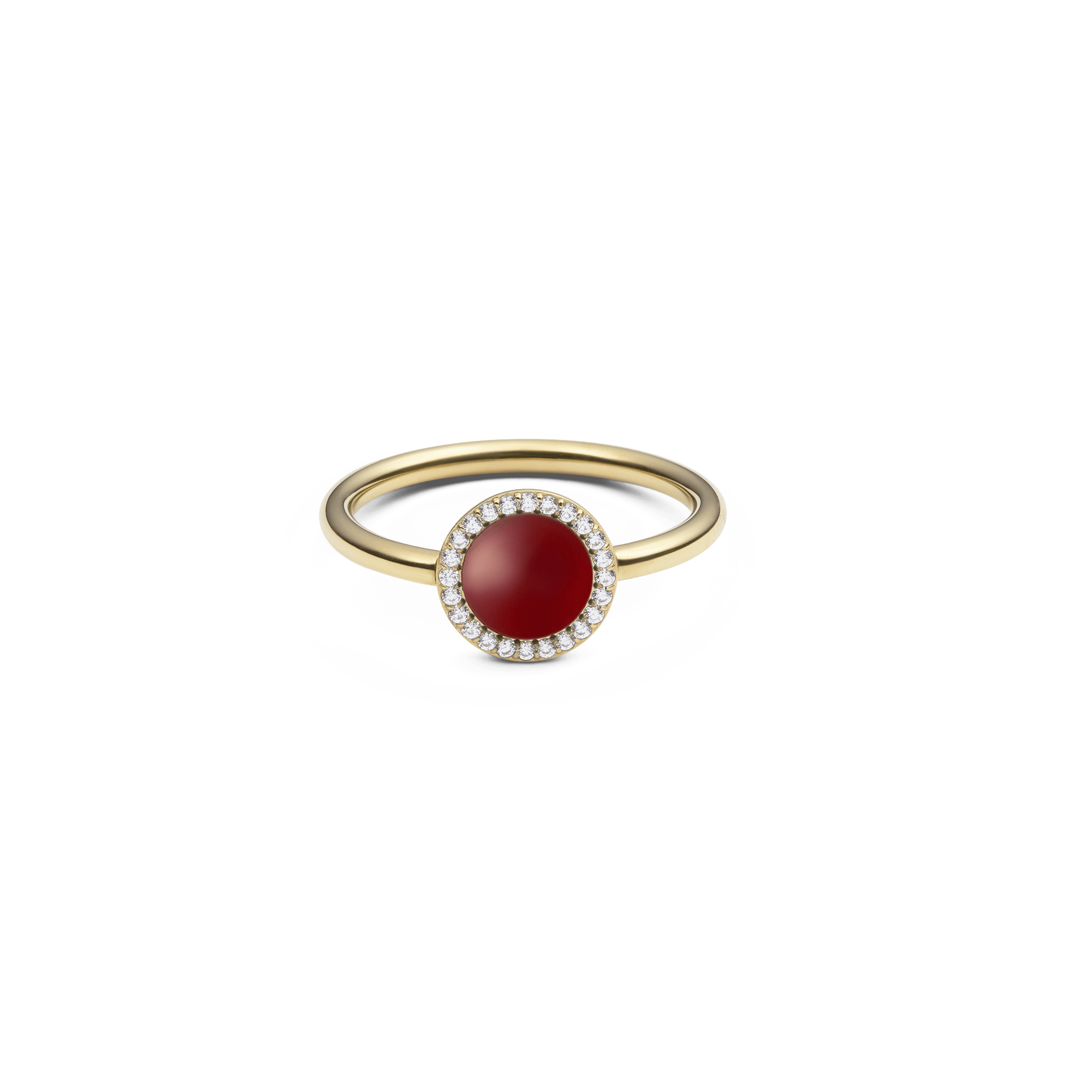 Audrey Ring  Red Agathe Gold