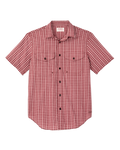 Twin Lakes Short Sleeve Sport Shirt - Brick / Cream Plaid