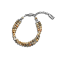 Double Row Petoskey Beaded Bracelet - Sterling Silver
