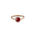Audrey Ring Red Agathe Rose Gold
