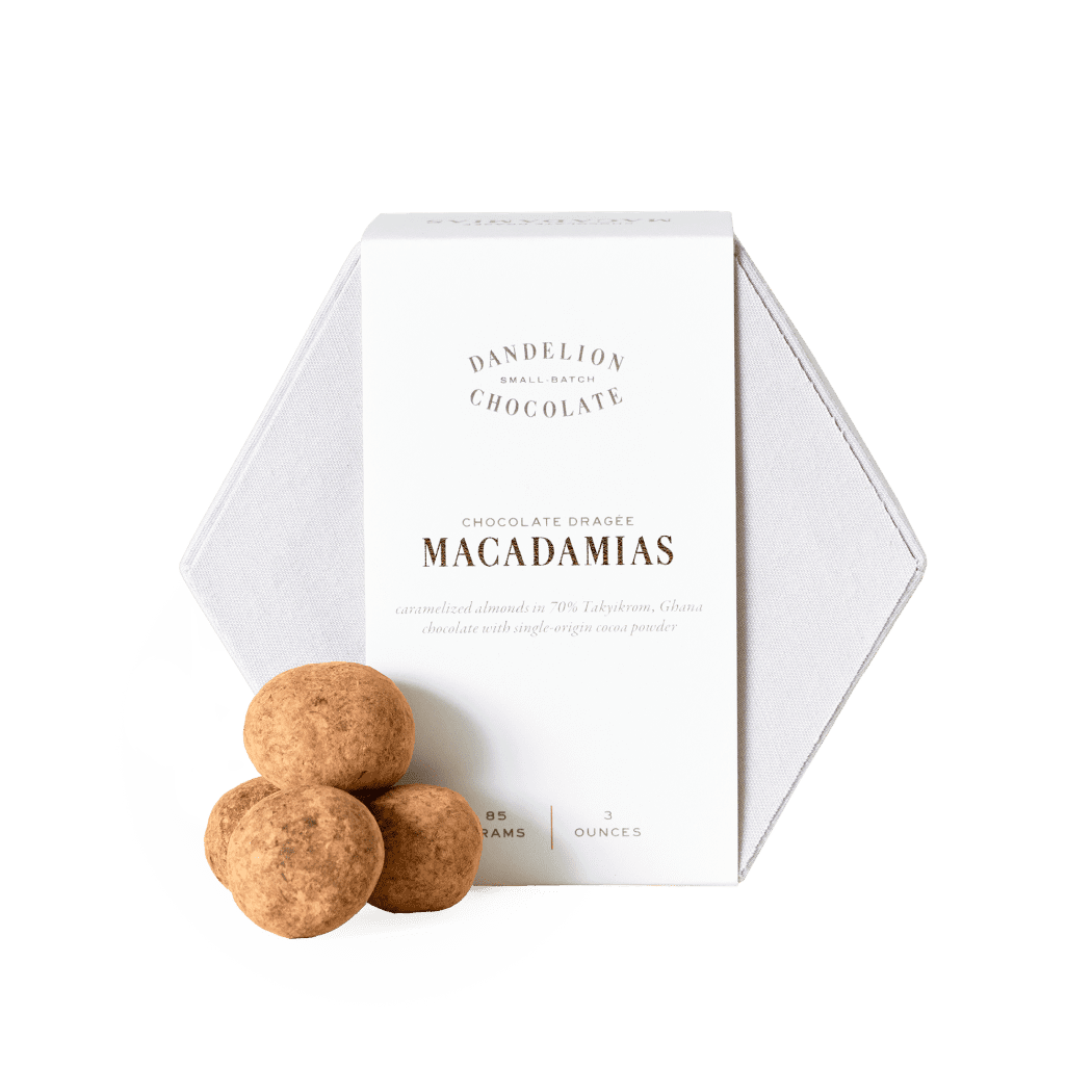 Chocolate Dragée Macadamias