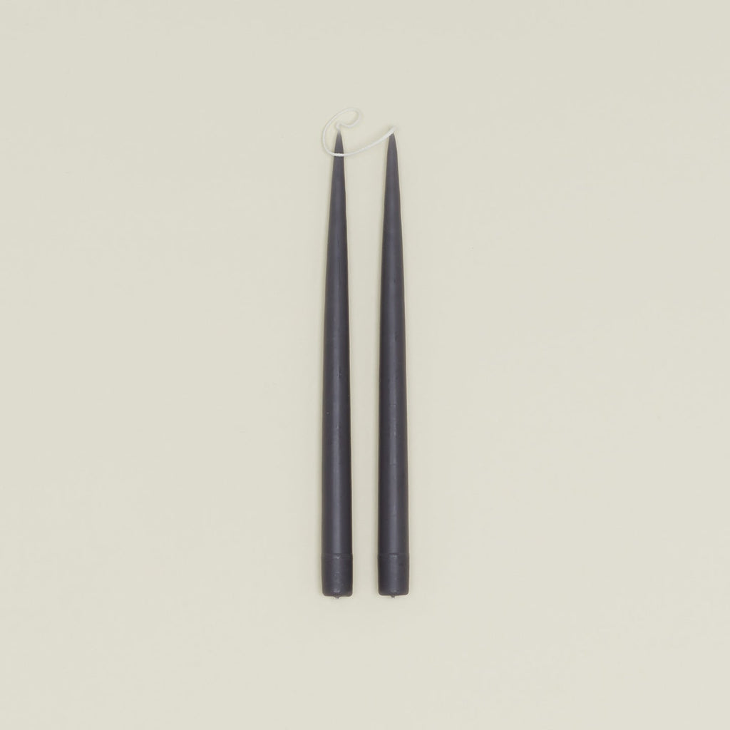 Hand Dipped Taper Set  - Charcoal