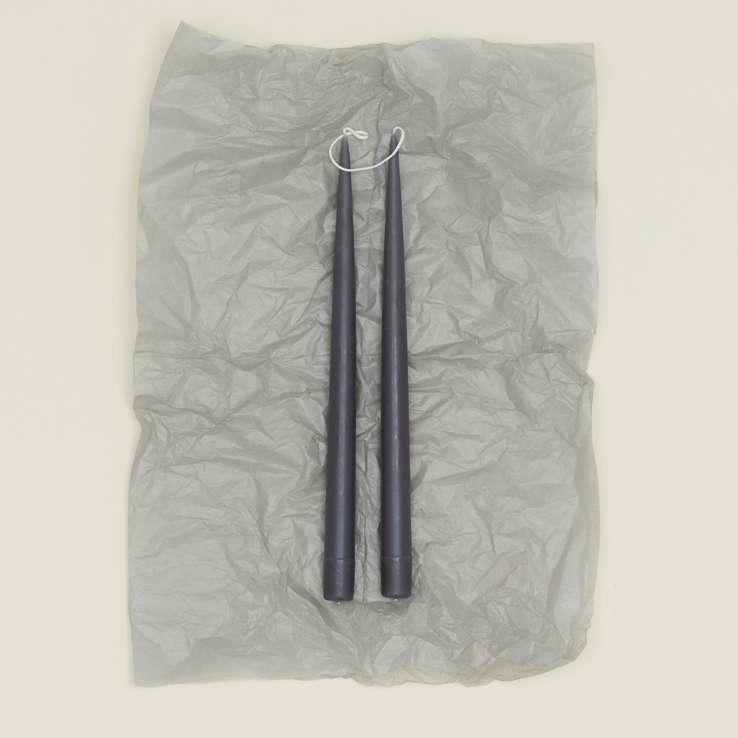 Hand Dipped Taper Set  - Charcoal
