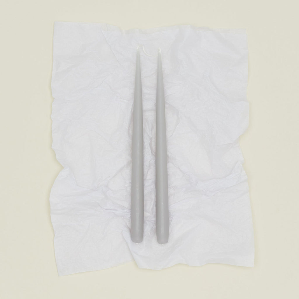 Hand Dipped Taper Set  - Pewter