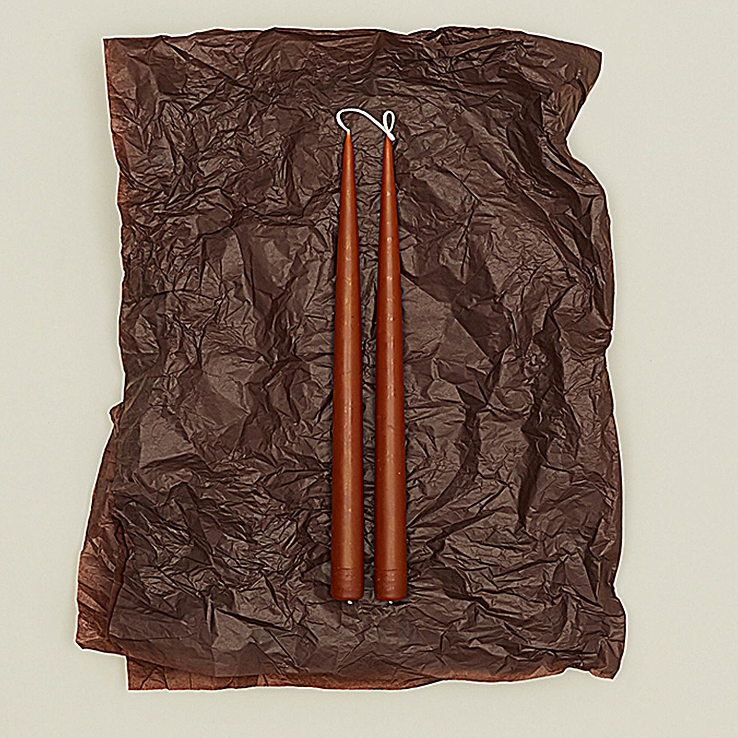 Hand Dipped Taper Set  - Rust