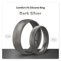 Dark Silver Breathable Silicone Ring - Arc 4mm or 6mm