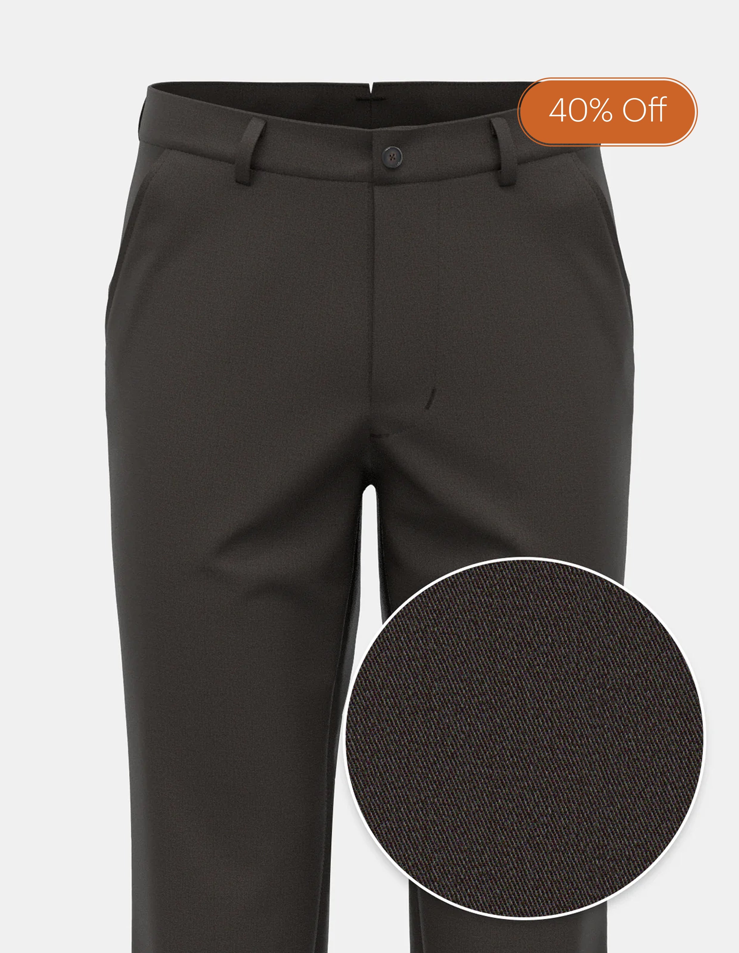 Dark Umber Pin Dot Stretch Chino