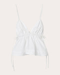 Drift Ruched Cotton Peplum Top