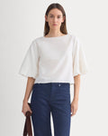 Bubble-Sleeve Top | Bone