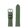 24mm Green Leather Watch Strap - Green