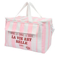 Pink striped cooler Life is beautiful the naughty girls